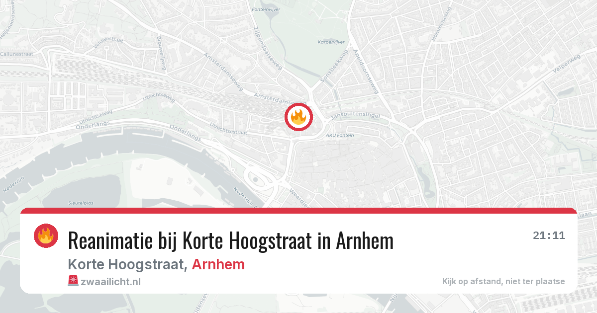 Reanimatie bij Korte Hoogstraat in Arnhem — 27 apr 2026