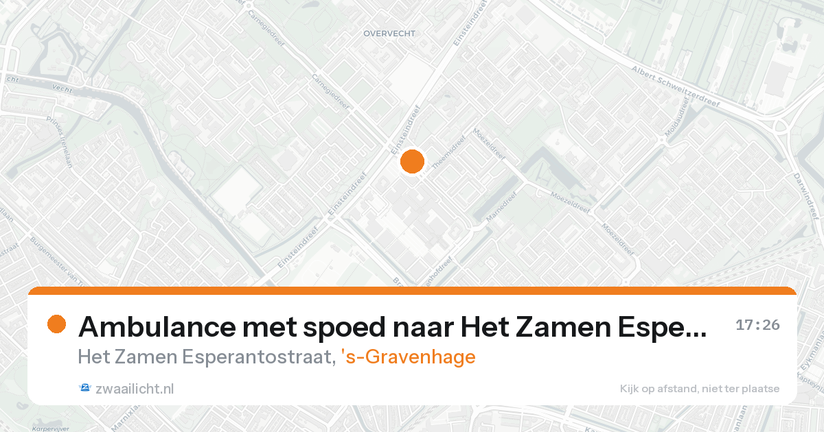 Ambulance met spoed naar Het Zamen Esperantostraat in 's-Gravenhage — 7 feb 2026