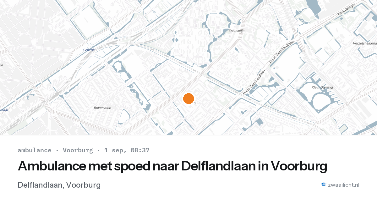 Ambulance met spoed naar Delflandlaan in Voorburg — 1 sep 2026