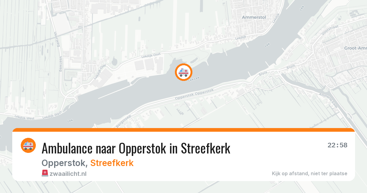 Ambulance naar Opperstok in Streefkerk — 24 mrt 2026