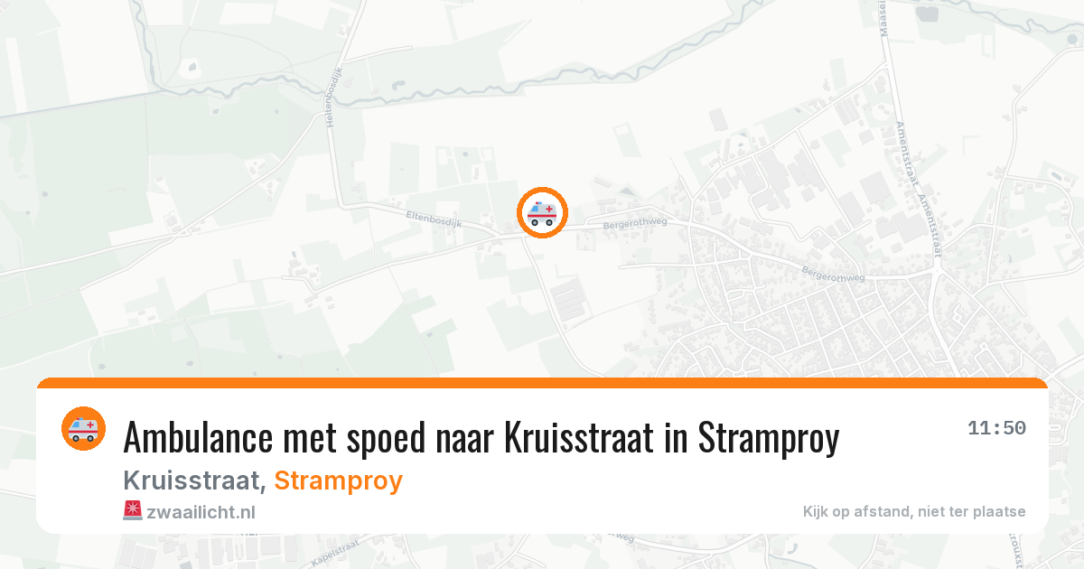 Ambulance met spoed naar Kruisstraat in Stramproy — 3 apr 2026
