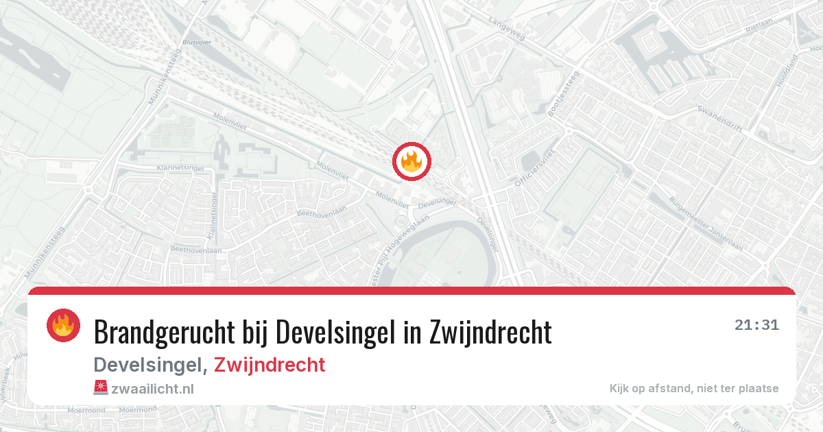 Brandgerucht bij Develsingel in Zwijndrecht — 3 aug 2026