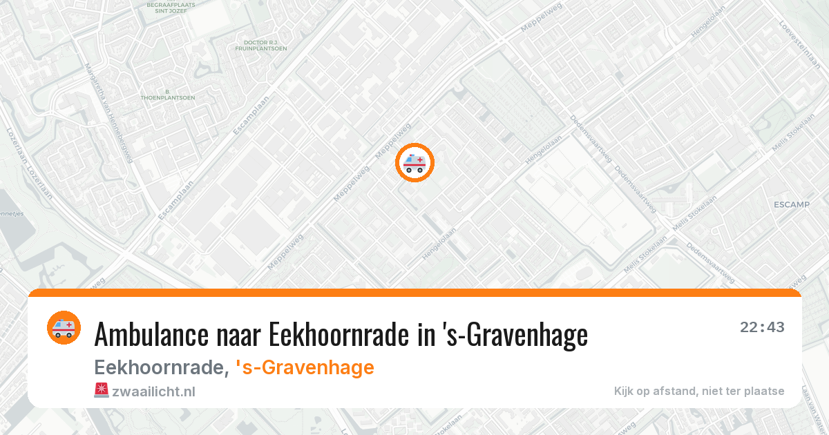 Ambulance naar Eekhoornrade in 's-Gravenhage — 3 apr 2026