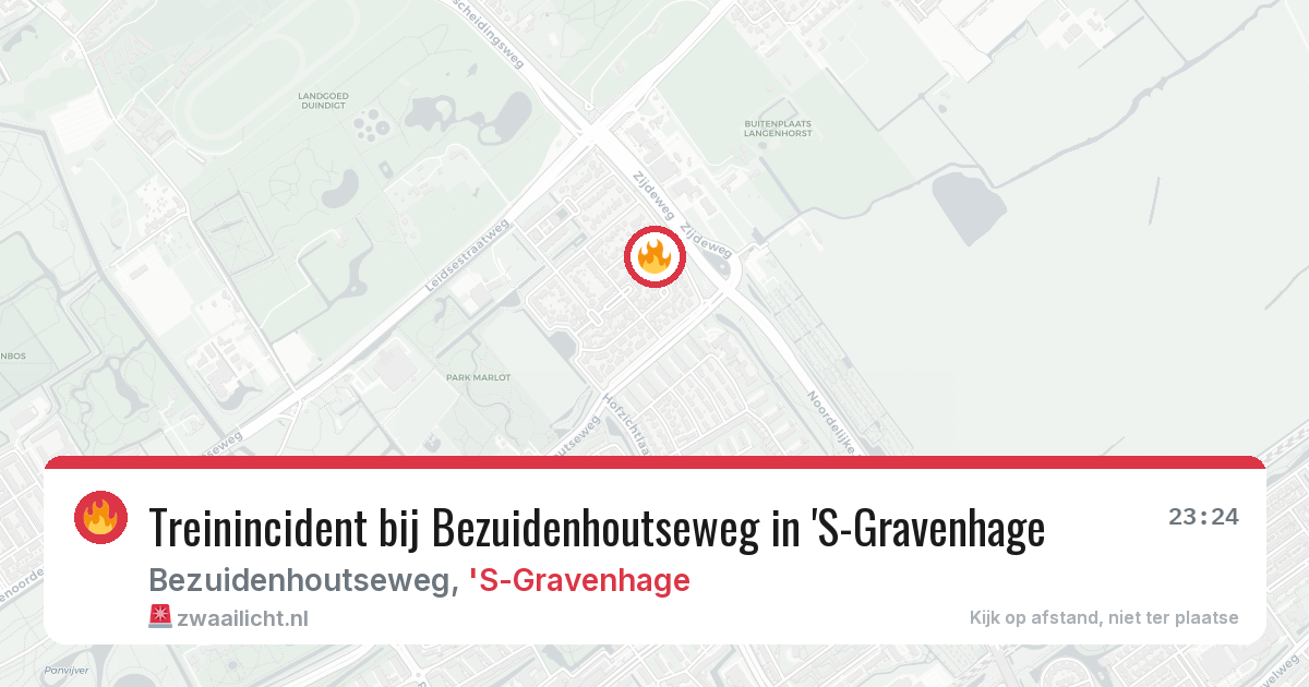 Treinincident bij Bezuidenhoutseweg in 'S-Gravenhage — 8 aug 2026
