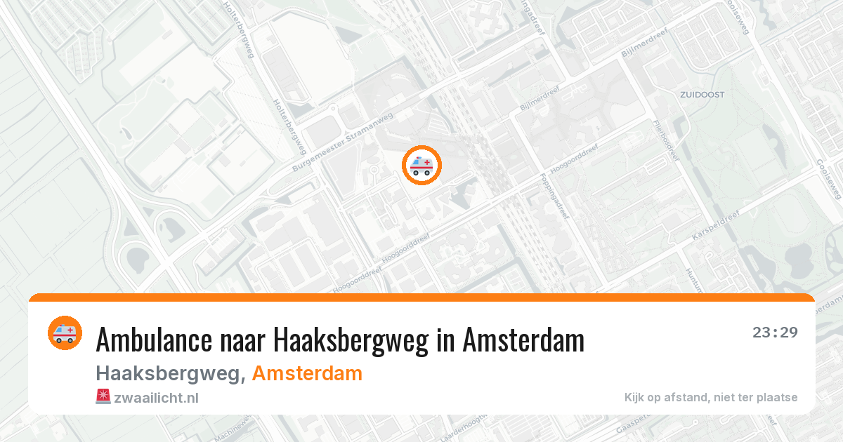 Ambulance naar Haaksbergweg in Amsterdam — 21 mrt 2026