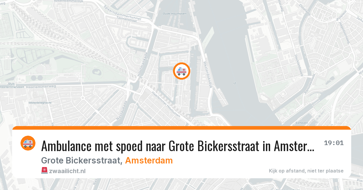 Ambulance met spoed naar Grote Bickersstraat in Amsterdam — 21 mei 2026