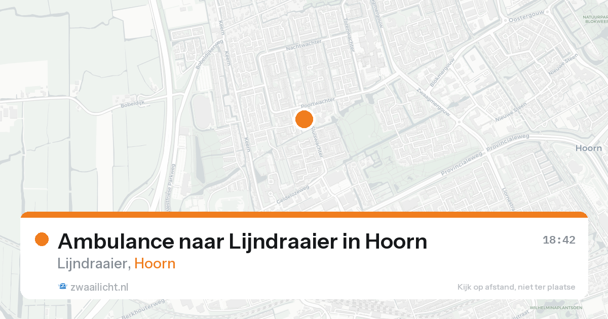 Ambulance naar Lijndraaier in Hoorn — 20 aug 2026