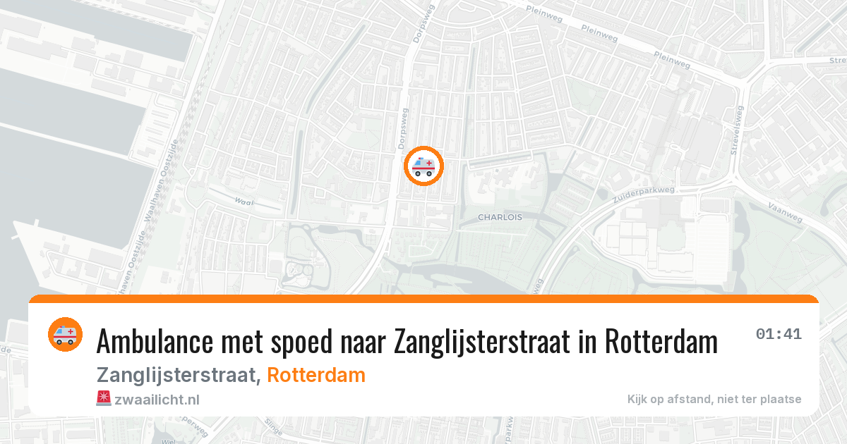 Ambulance met spoed naar Zanglijsterstraat in Rotterdam — 13 jun 2026