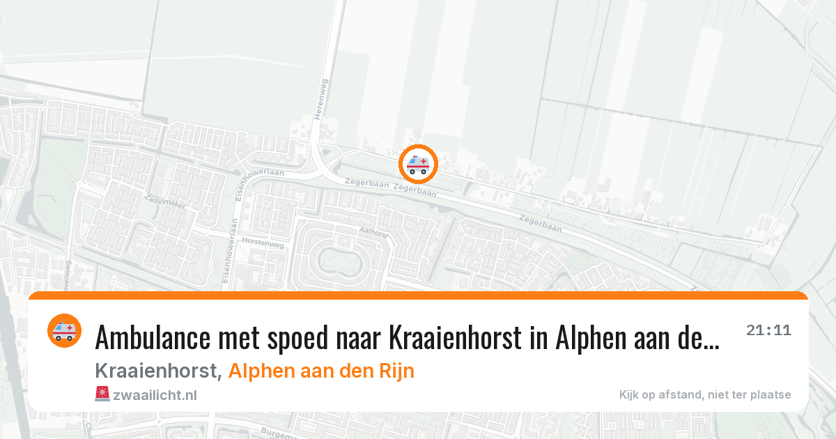 Ambulance met spoed naar Kraaienhorst in Alphen aan den Rijn — 27 jun 2026