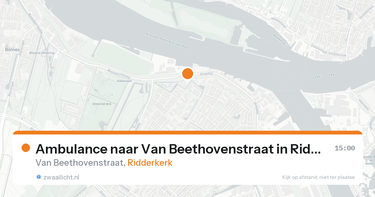 Ambulance naar Van Beethovenstraat in Ridderkerk — 6 jun 2026