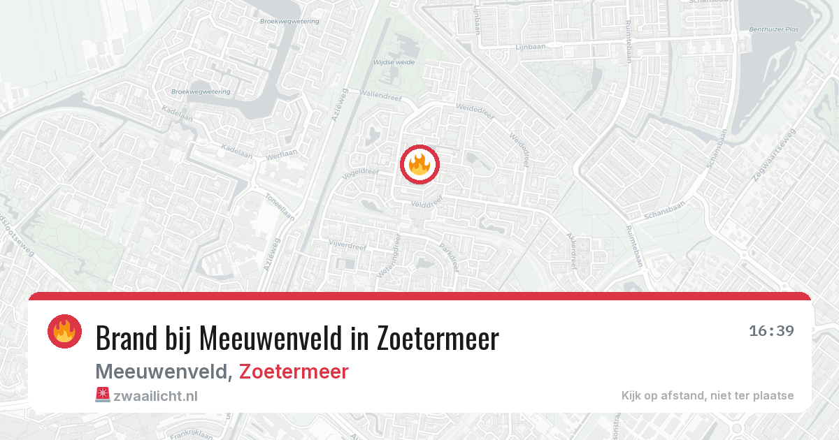 Brand bij Meeuwenveld in Zoetermeer — 2 mrt 2026