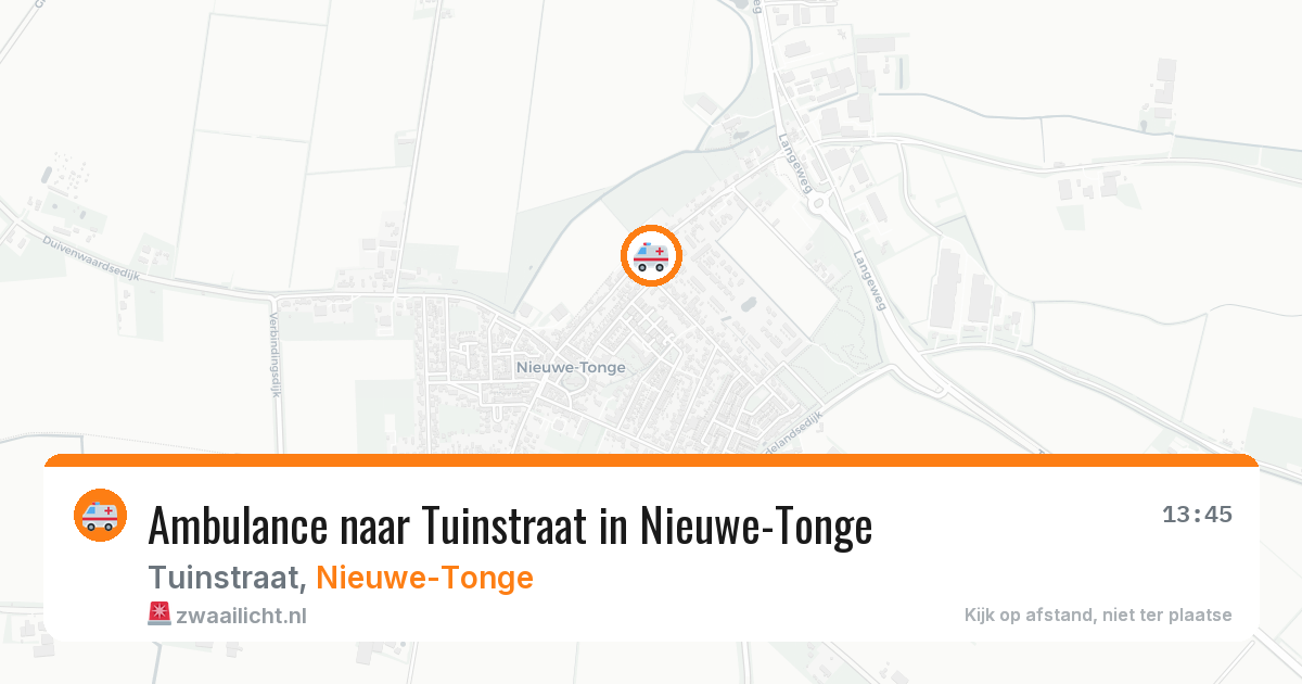Ambulance naar Tuinstraat in Nieuwe-Tonge — 1 apr 2026