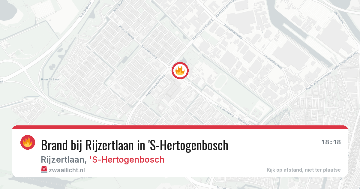 Brand bij Rijzertlaan in 'S-Hertogenbosch — 26 jul 2026