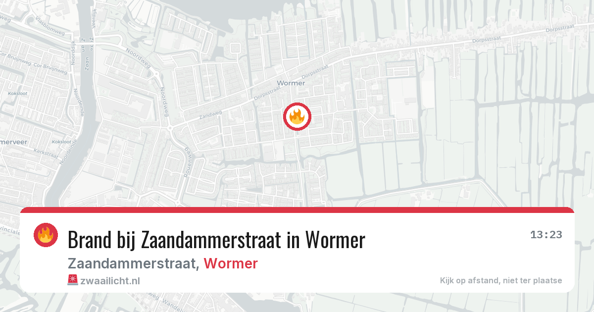 Brand bij Zaandammerstraat in Wormer — 3 jul 2026