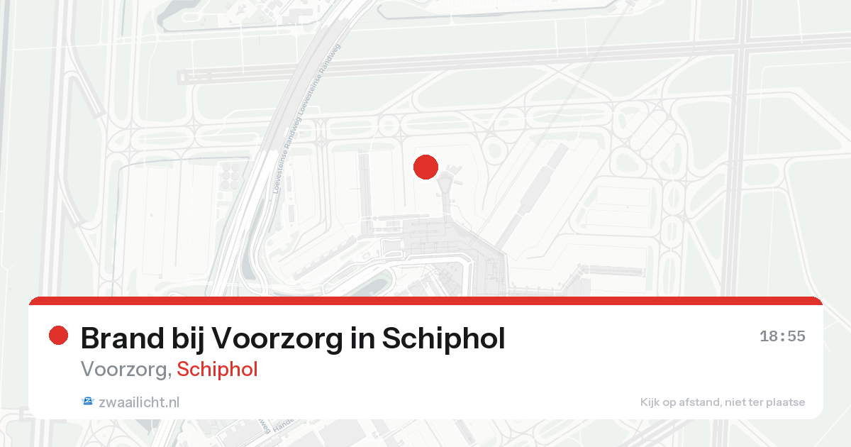 Brand bij Voorzorg in Schiphol — 25 aug 2026