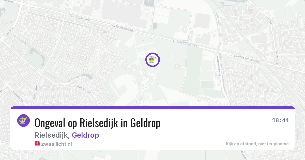 Ongeval op Rielsedijk in Geldrop — 16 jul 2026
