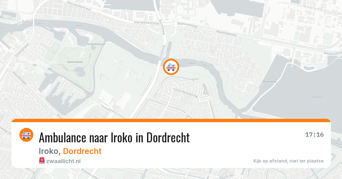 Ambulance naar Iroko in Dordrecht — 12 aug 2026