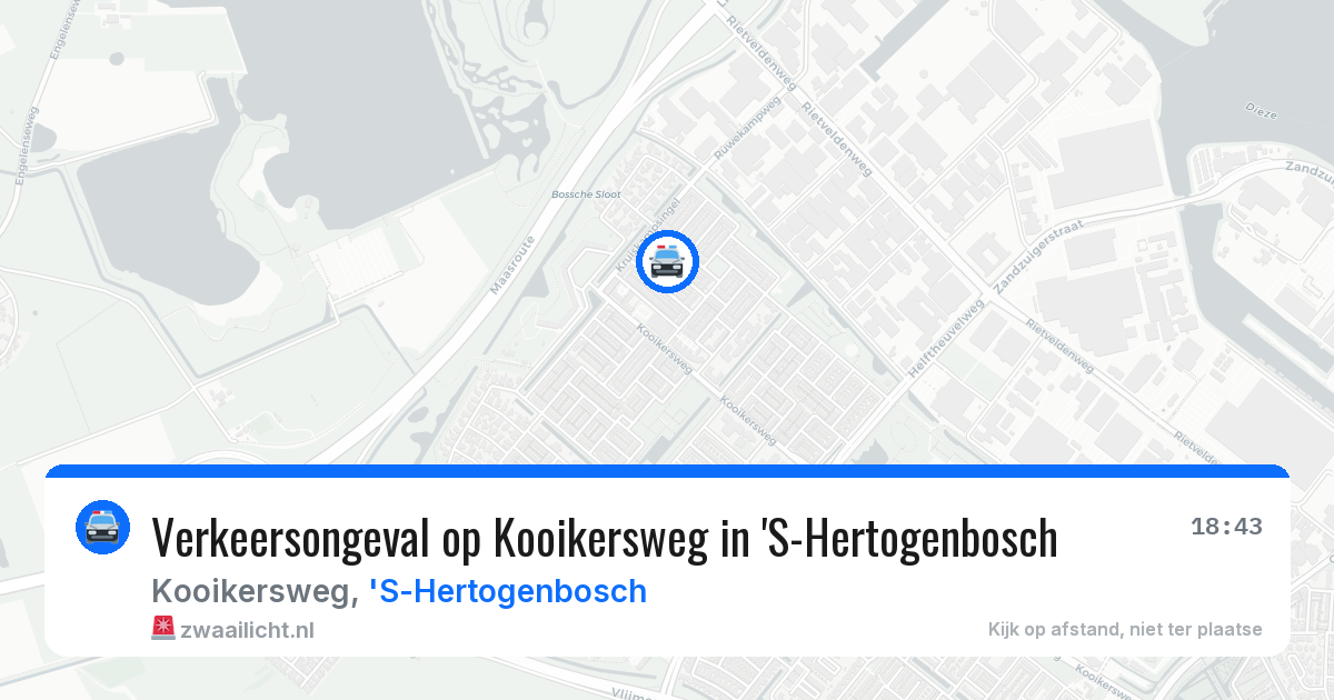 Verkeersongeval op Kooikersweg in 'S-Hertogenbosch — 24 apr 2026