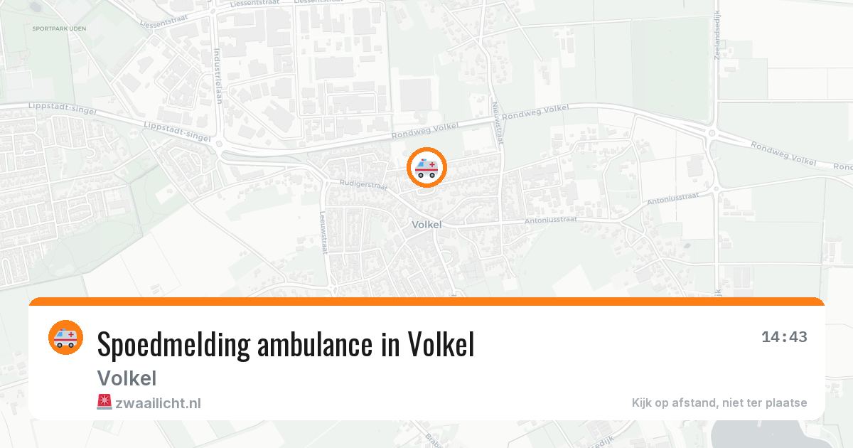 Spoedmelding ambulance in Volkel — 14 mrt 2026