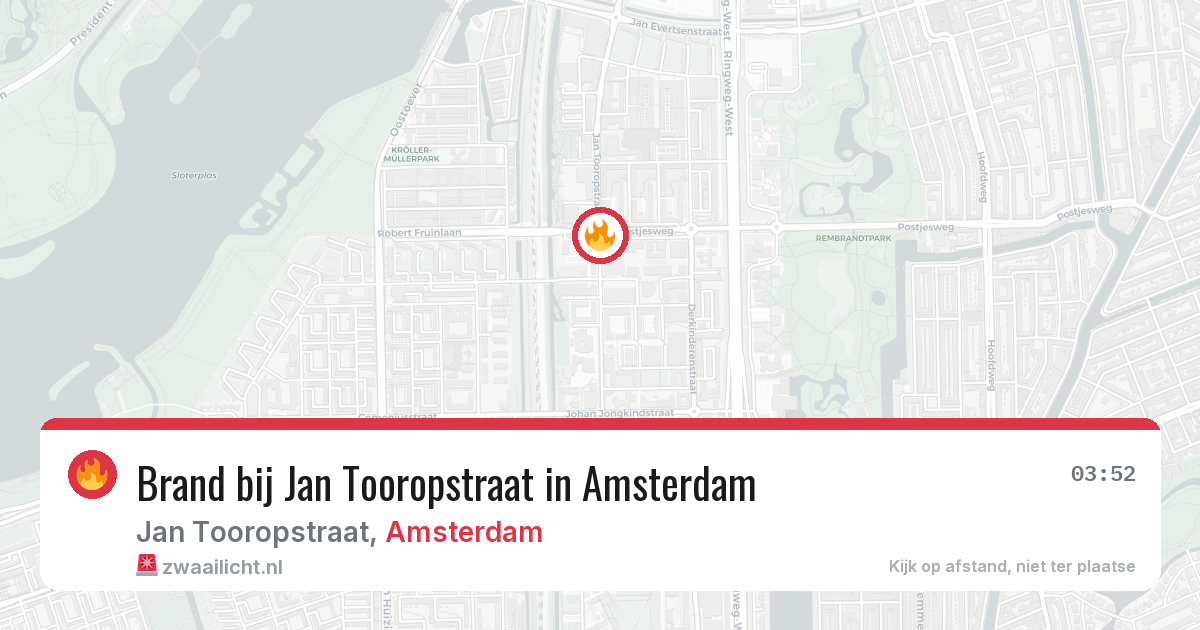 Brand bij Jan Tooropstraat in Amsterdam — 30 jun 2026