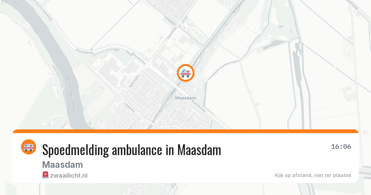Spoedmelding ambulance in Maasdam — 5 mei 2026