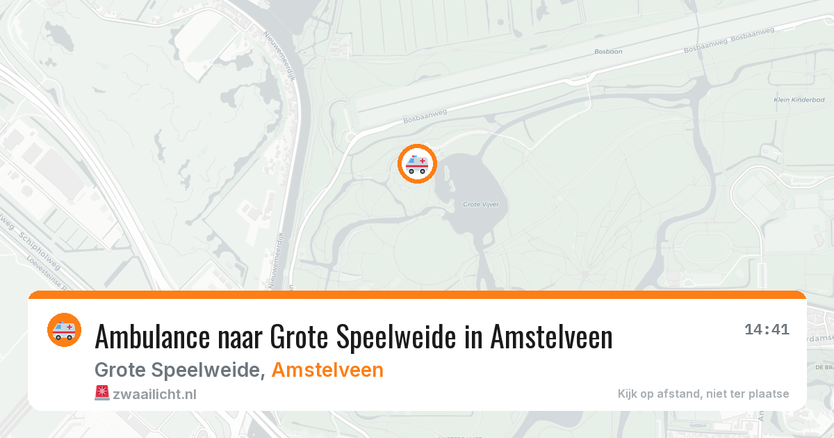 Ambulance naar Grote Speelweide in Amstelveen — 25 mei 2026