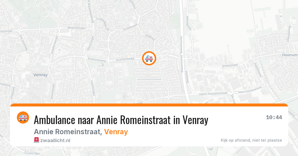 Ambulance naar Annie Romeinstraat in Venray — 3 aug 2026