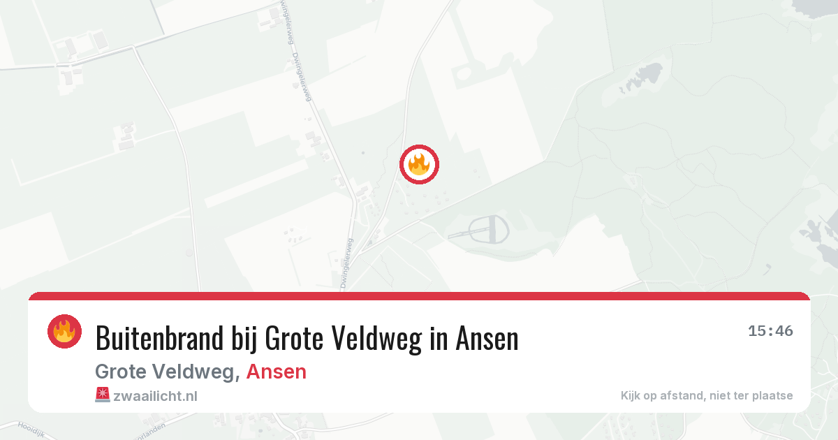 Buitenbrand bij Grote Veldweg in Ansen — 8 apr 2026
