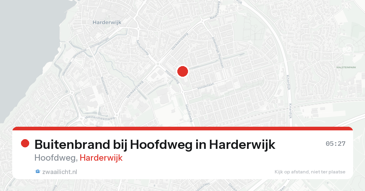 Buitenbrand bij Hoofdweg in Harderwijk — 21 aug 2026