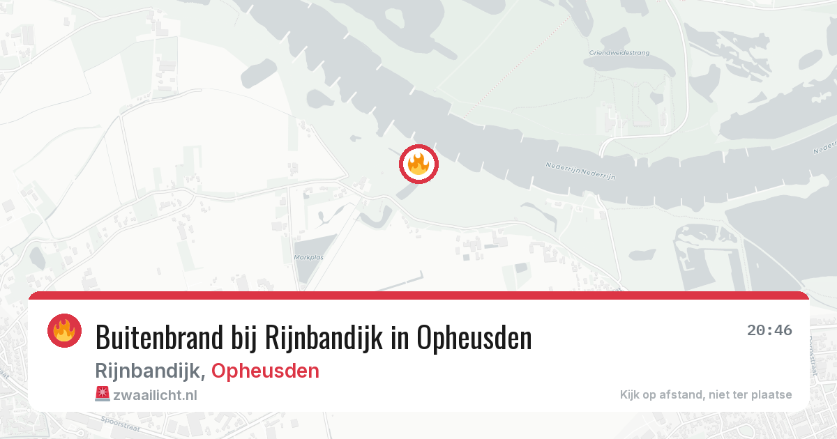 Buitenbrand bij Rijnbandijk in Opheusden — 7 apr 2026