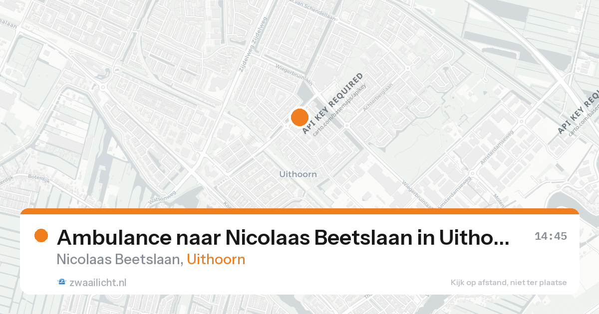 Ambulance naar Nicolaas Beetslaan in Uithoorn — 25 aug 2026