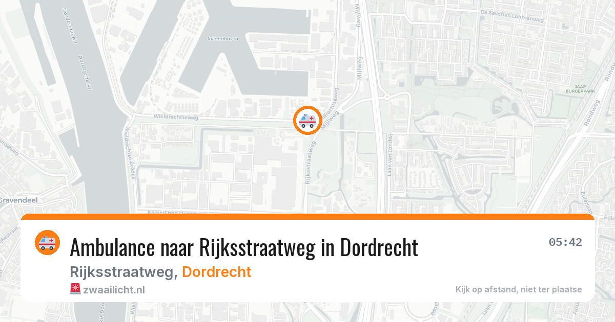 Ambulance naar Rijksstraatweg in Dordrecht — 7 mrt 2026