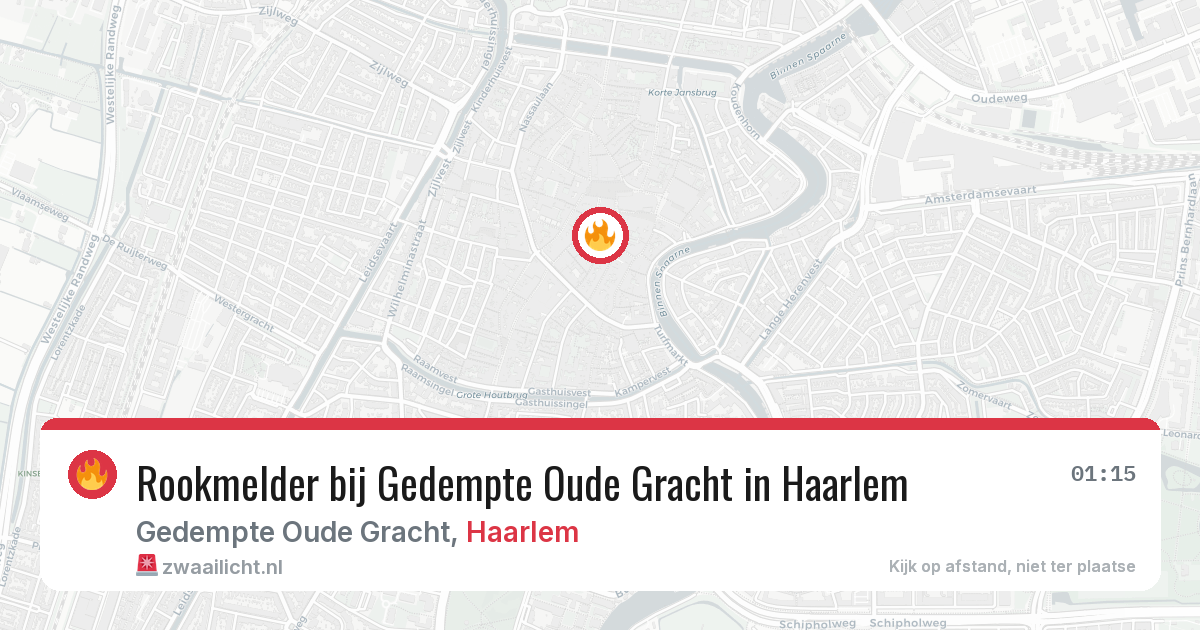 Rookmelder bij Gedempte Oude Gracht in Haarlem — 9 feb 2026