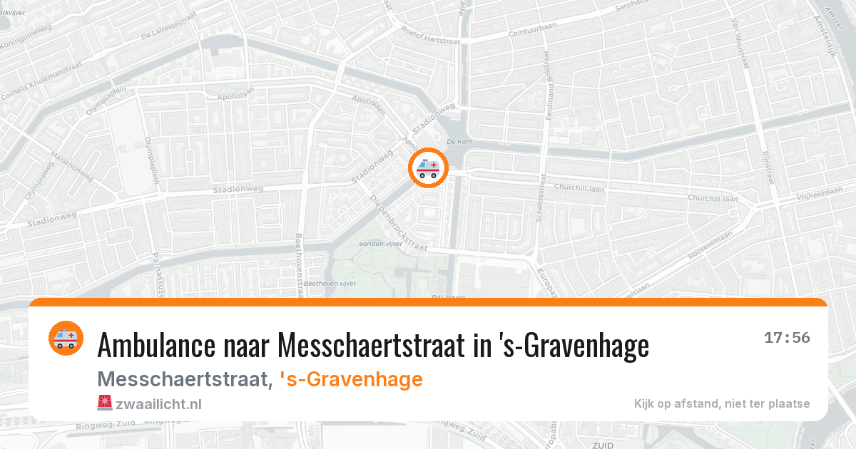 Ambulance naar Messchaertstraat in 's-Gravenhage — 8 mrt 2026