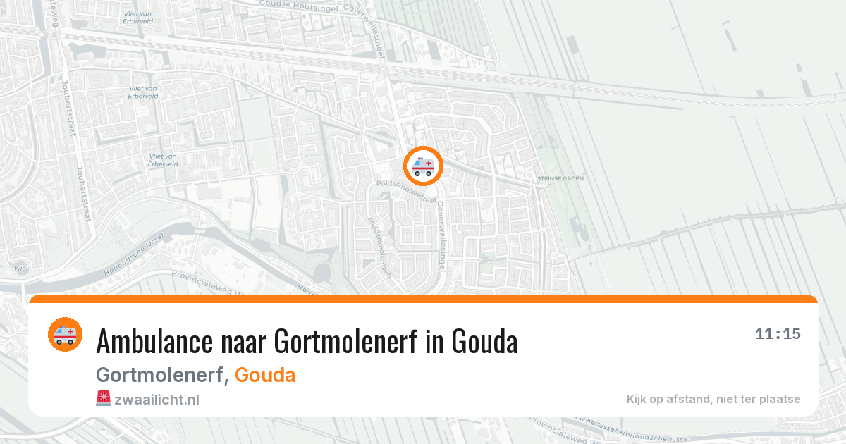 Ambulance naar Gortmolenerf in Gouda — 2 mrt 2026