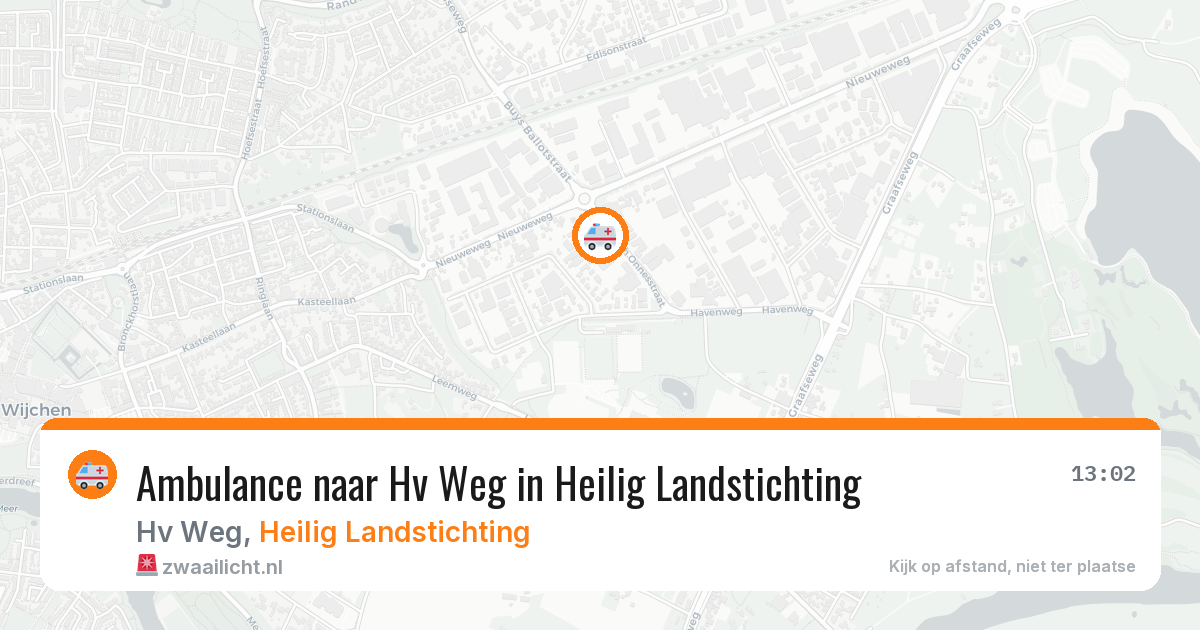 Ambulance naar Hv Weg in Heilig Landstichting — 25 mei 2026