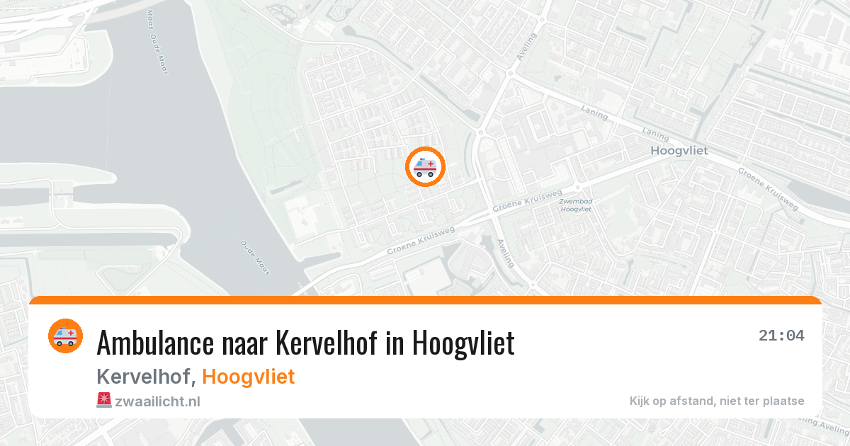 Ambulance naar Kervelhof in Hoogvliet — 16 mei 2026