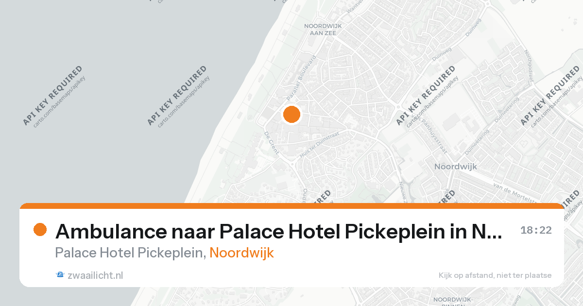 Ambulance naar Palace Hotel Pickeplein in Noordwijk — 10 mei 2026