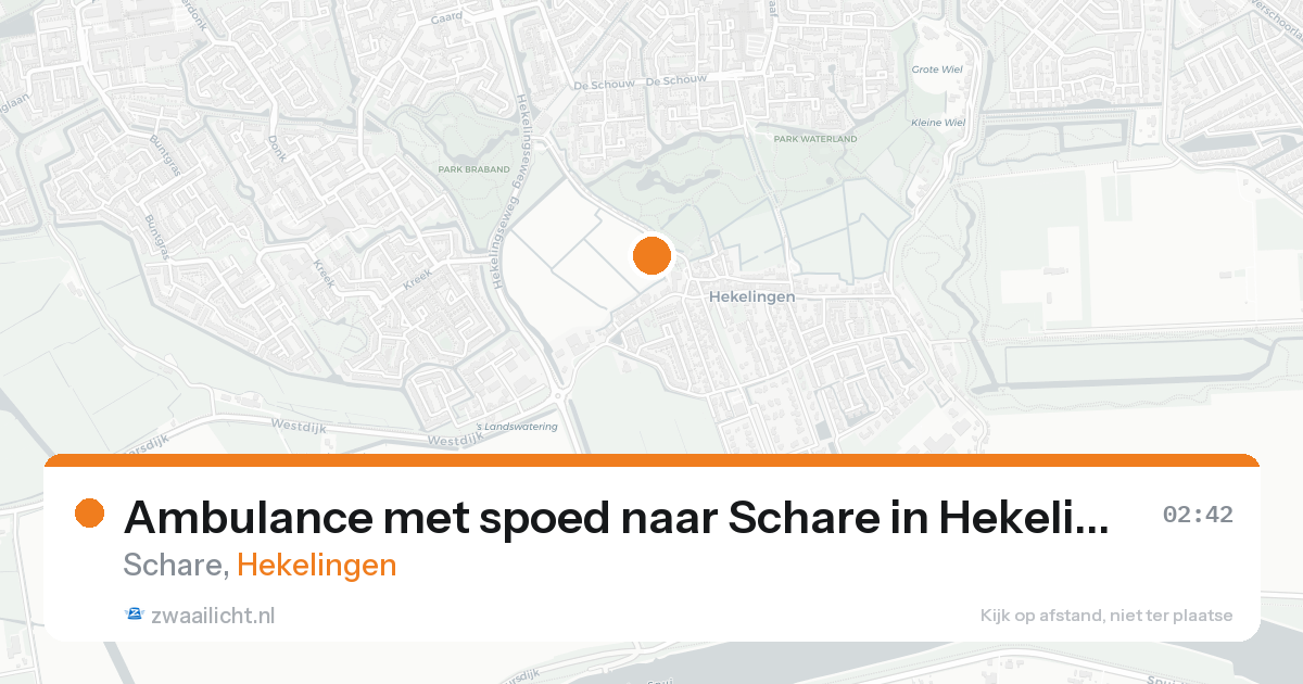 Ambulance met spoed naar Schare in Hekelingen — 19 aug 2026