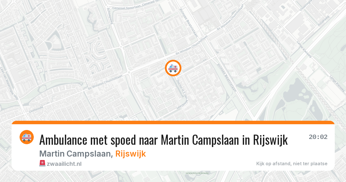 Ambulance met spoed naar Martin Campslaan in Rijswijk — 7 aug 2026