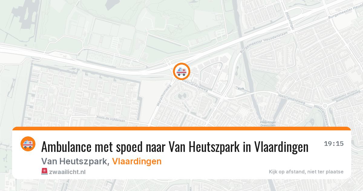 Ambulance met spoed naar Van Heutszpark in Vlaardingen — 5 mei 2026