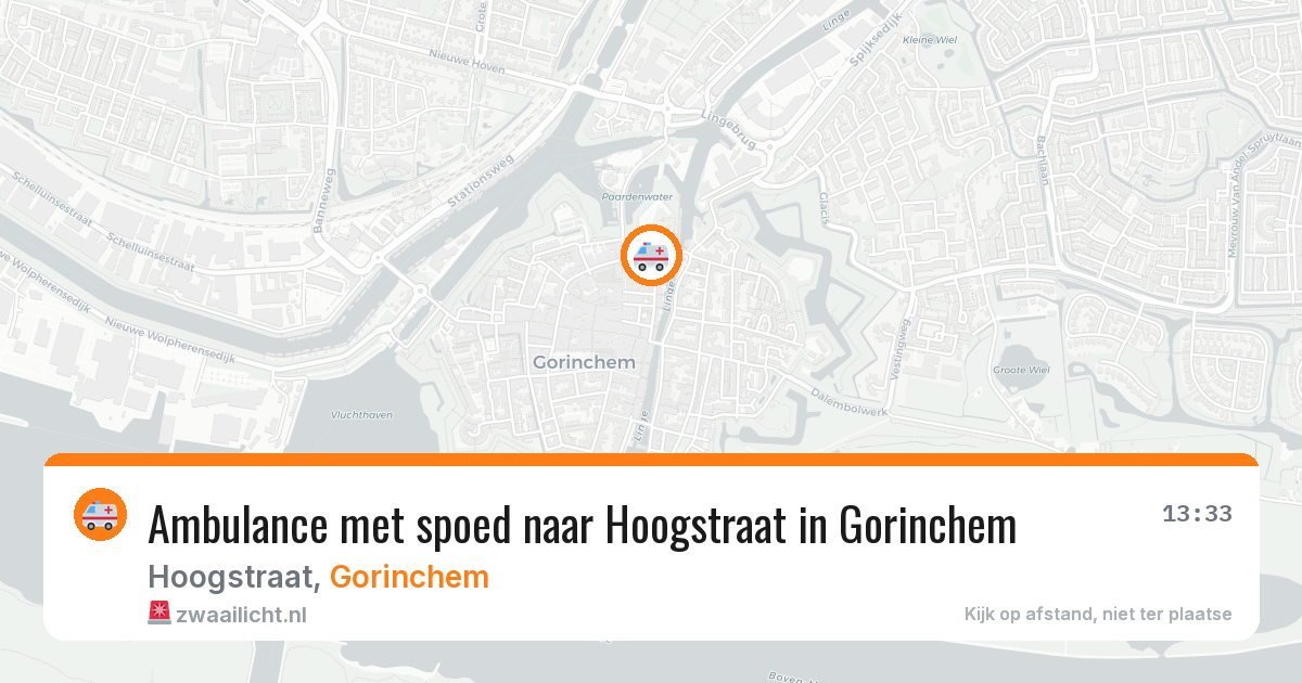 Ambulance met spoed naar Hoogstraat in Gorinchem — 28 jun 2026