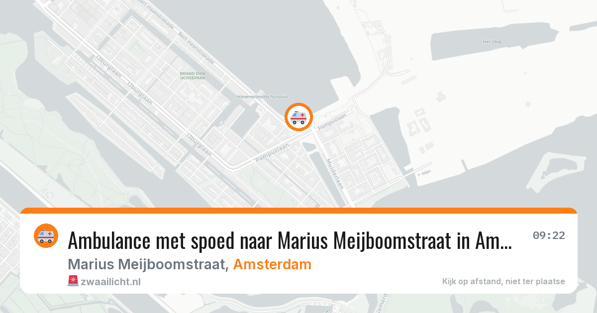 Ambulance met spoed naar Marius Meijboomstraat in Amsterdam — 4 jun 2026