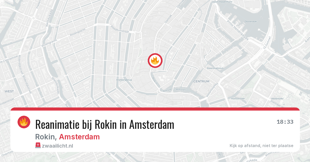 Reanimatie bij Rokin in Amsterdam — 10 mei 2026