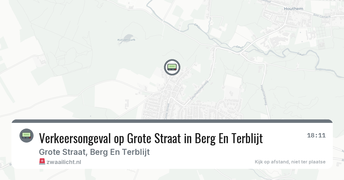 Verkeersongeval op Grote Straat in Berg En Terblijt — 15 feb 2026