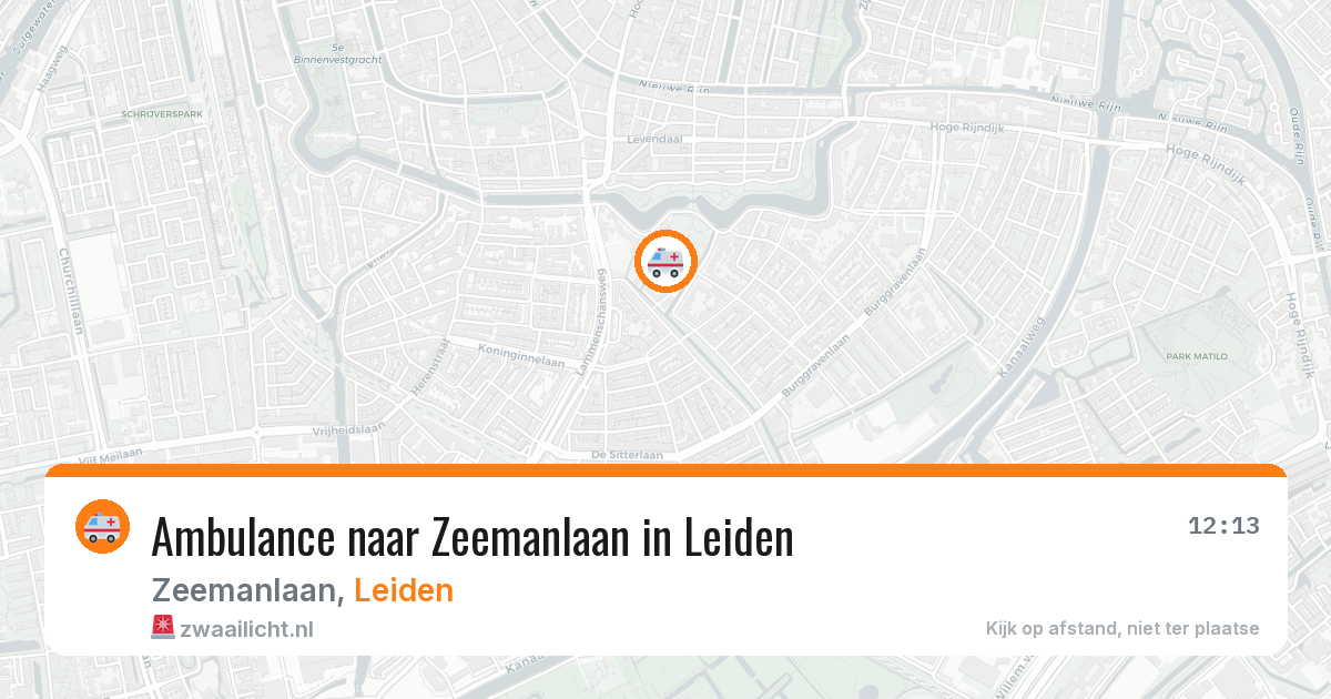 Ambulance naar Zeemanlaan in Leiden — 8 feb 2026