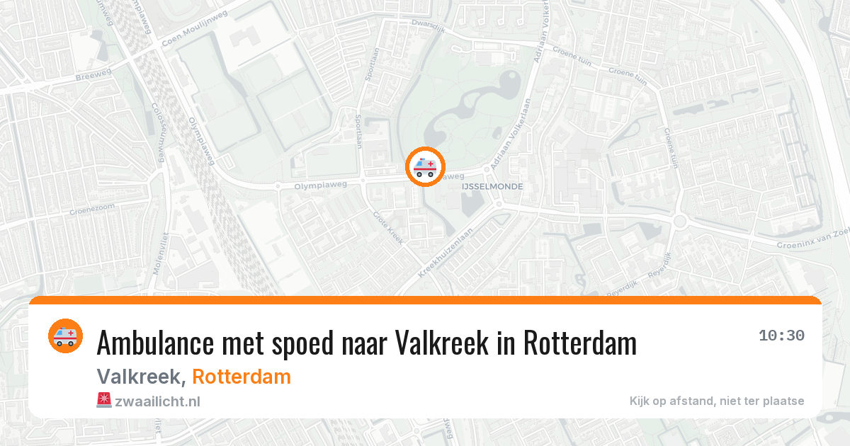 Ambulance met spoed naar Valkreek in Rotterdam — 9 feb 2026