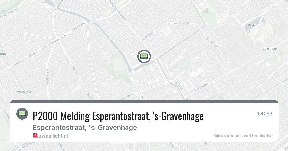 P2000 Melding Esperantostraat, 's-Gravenhage — 14 apr 2026