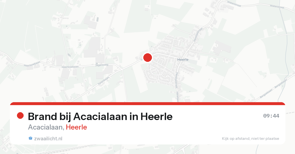 Brand bij Acacialaan in Heerle — 21 aug 2026