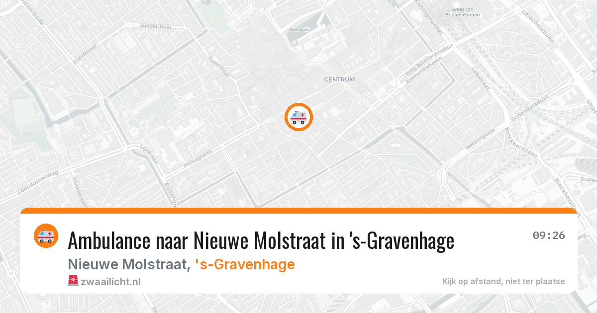 Ambulance naar Nieuwe Molstraat in 's-Gravenhage — 3 aug 2026